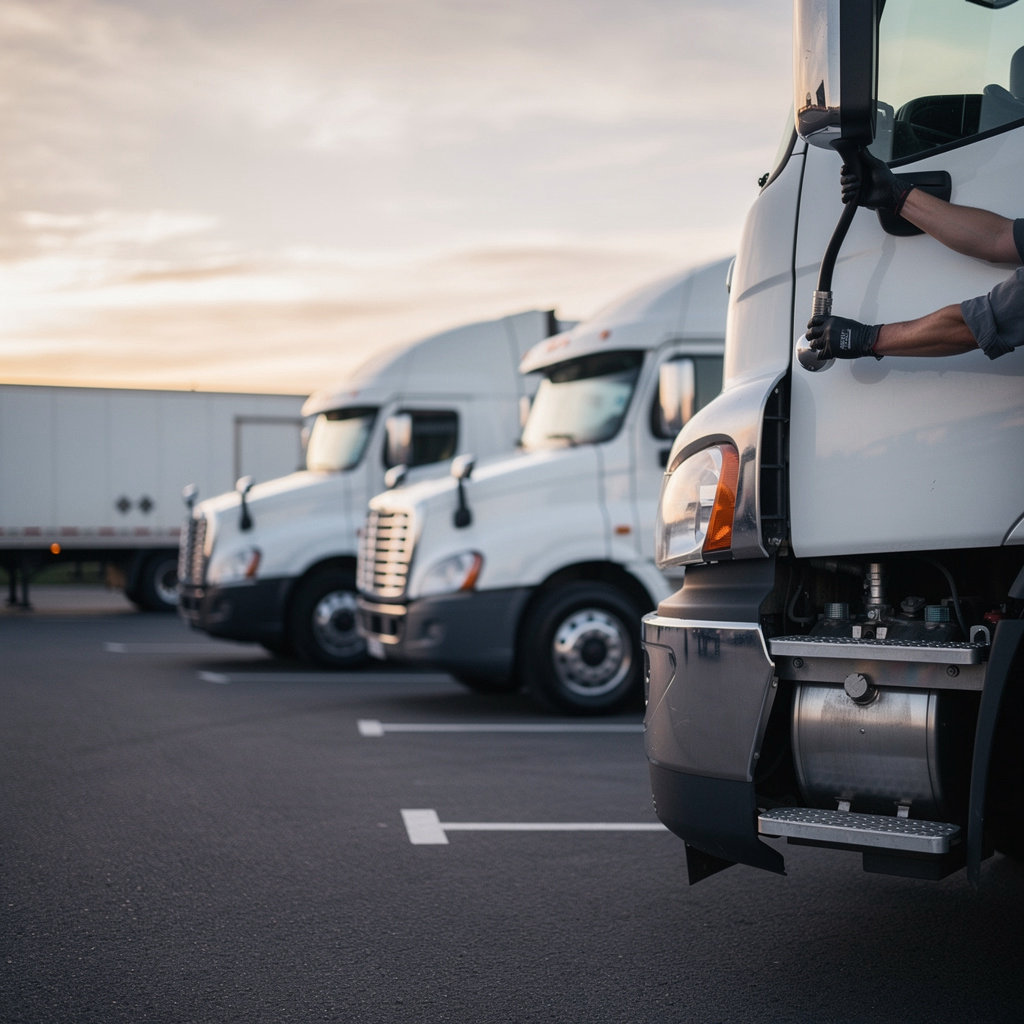 Mike Transportation Corp professional truck fleet providing reliable FMCSA-compliant interstate freight hauling from Kearny, NJ